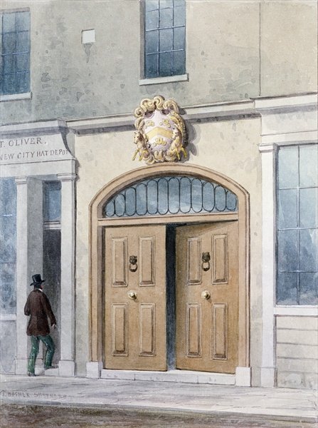 The Entrance to Coachmakers Hall, 1854