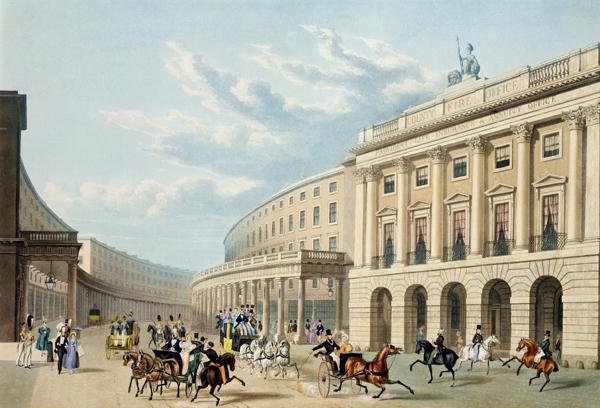 The Quadrant, Regent Street, from Piccadilly Circus, published by Ackermann, c.1835-50