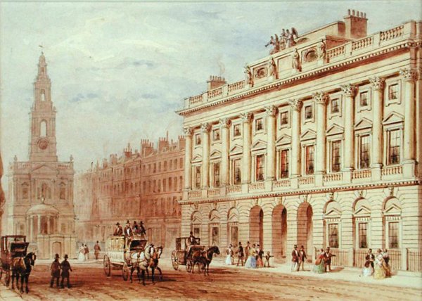 View of Somerset House and the Church of St. Mary Le Strand
