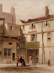 The celebrated canteen in the Tower - called The Stone Kitchen - pulled down 1827