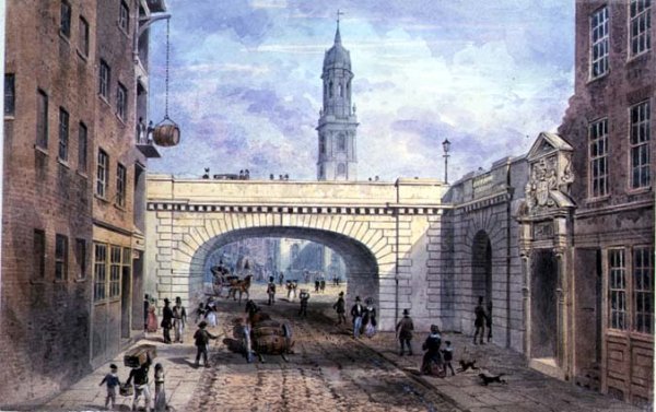 Entrance to Old Fishmongers Hall from Thames St.