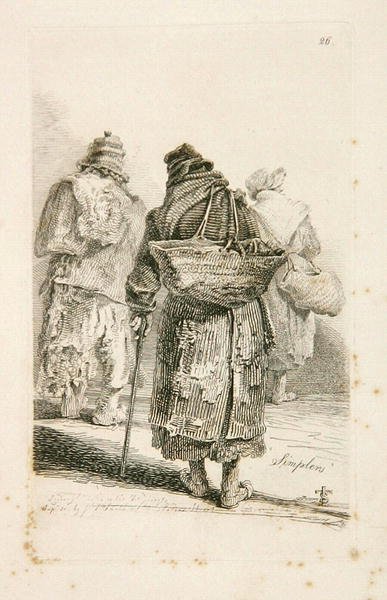 The Simplers, plate 26 from The Cries of London Exhibiting Several of the Itinerant Traders...