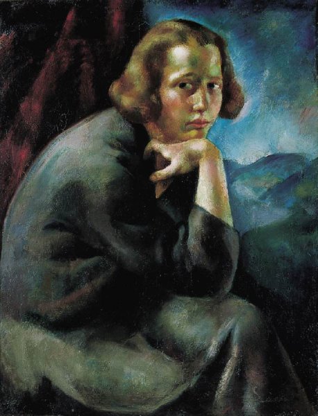 Girls Portrait Thinker; Contemplation c. 1923
