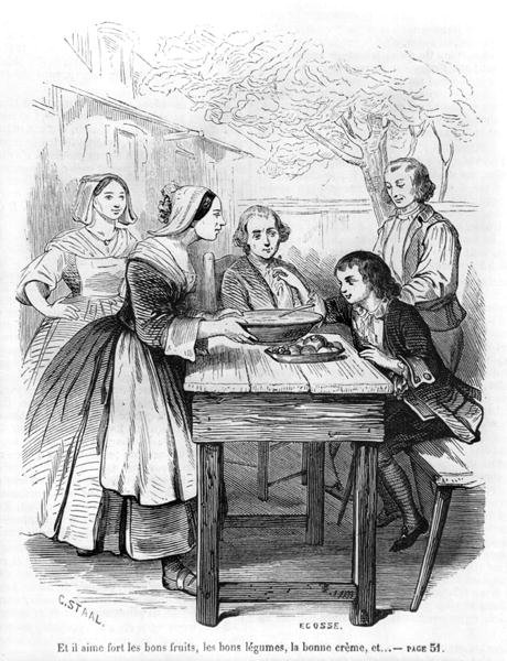 Illustration from LEmile by Jean-Jacques Rousseau 1712-78 published in 1851