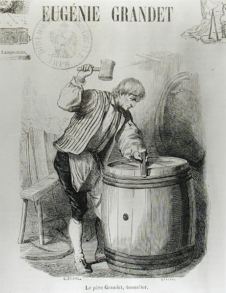 Father Grandet, the Cooper, illustration from Eugenie Grandet by Honore de Balzac 1799-1850