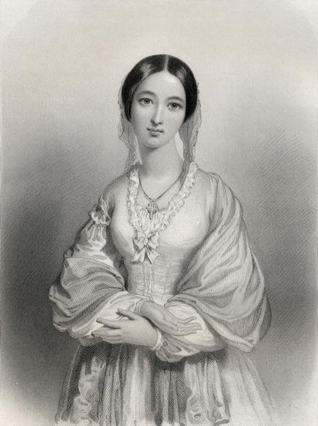 Florence Nightingale 1820-1910 illustration from World Noted Women by Mary Cowden Clarke, 1858