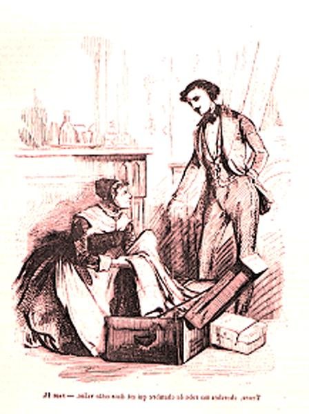 Charles Grandet and Nanon, illustration from Eugenie Grandet by Honore de Balzac 1799-1850, 19th century
