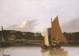 Boats on the Yare near Bramenton, Norfolk, 1828
