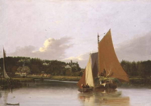 Boats on the Yare near Bramenton, Norfolk, 1828