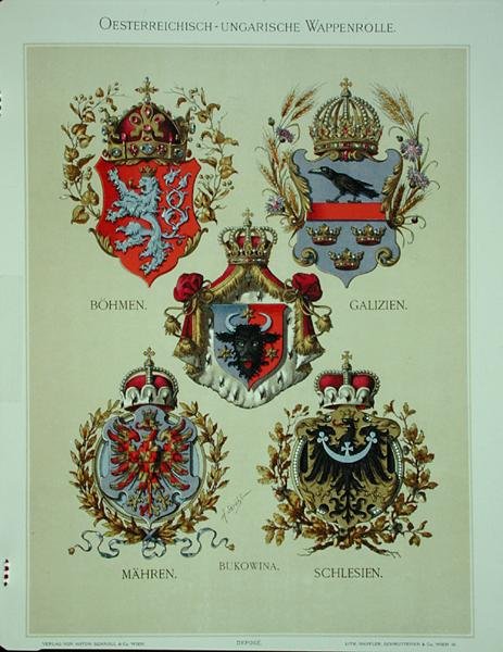 Coats of arms from the Austro-Hungarian Empire, from Heraldischer Atlas by the artist, 1899 2