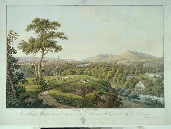 View of Jena from Rasenhuehlberg, c.1810