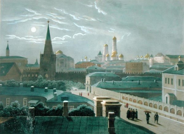 View of the Moscow Kremlin, 1840s
