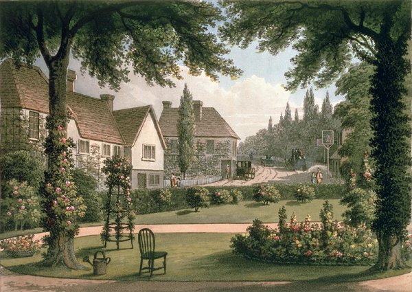 View from My Own Cottage in Essex After from Fragments on the Theory and Practice of Landscape Gardening, pub. 1816