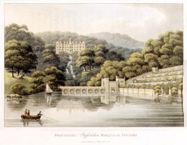 Beaudesert, Staffordshire, from Fragments on the Theory and Practice of Landscape Gardening, pub. 1816