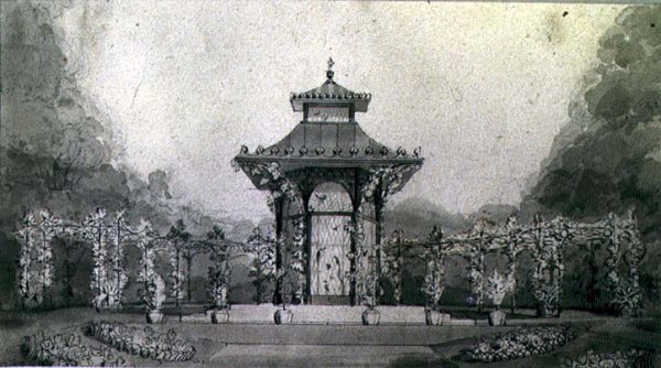 Design for an Aviary and Pergola in the Chinese Style, 18th century
