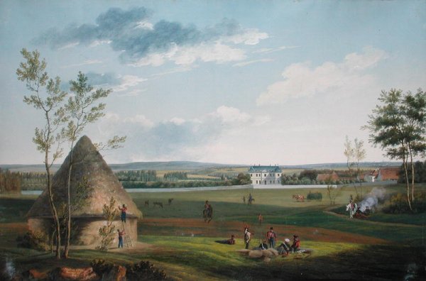 The Chateau dEtry and the Park Occupied by Cossacks in 1814
