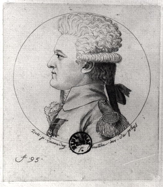 Portrait of Pierre Charles de Villeneuve 1763-1806, engraved by Gilles Louis Chretien 1754-1811