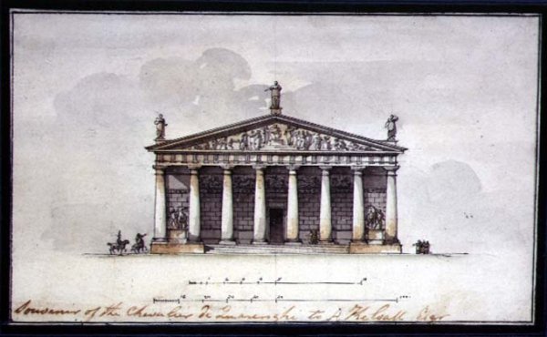 Elevation of the Riding Stables at Tsarskoye Selo, 1792