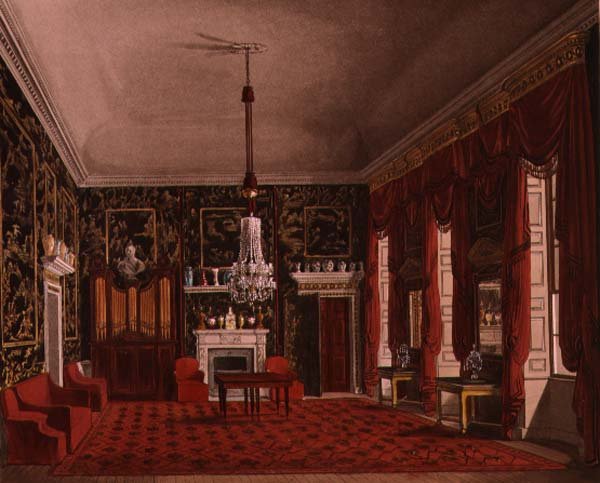 The Queens Breakfast Room, Buckingham House, engraved by Daniel Havell 1785-1826 from The History of the Royal Residences by William Henry Pyne 1769-1843 pub. 1817