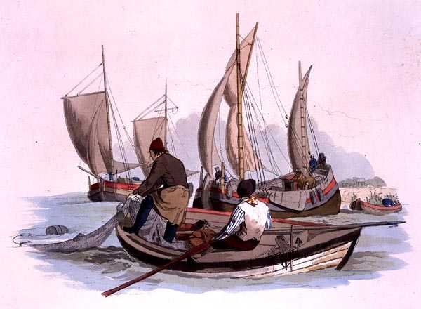 British Fishermen, from Costume of Great Britain, published by William Miller, 1805