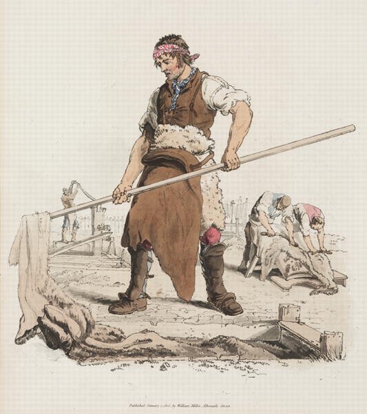 Tanning, from The Costume of Great Britain, 1805