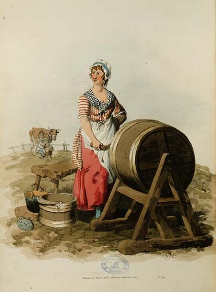 Churning Butter from Costume of Great Britain