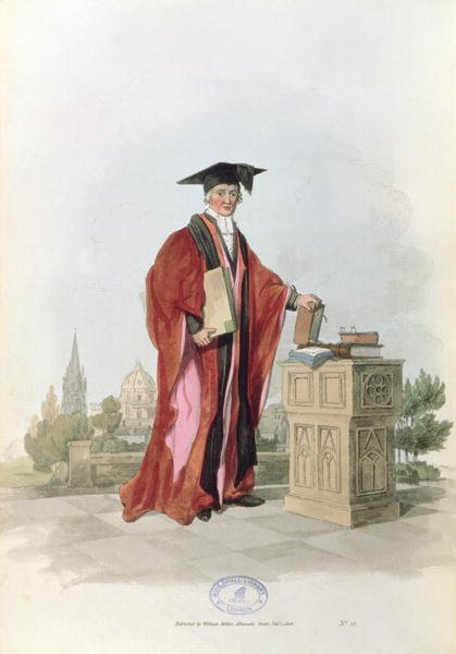 Doctor of Civil Law at Oxford University from Costume of Great Britain, 1805