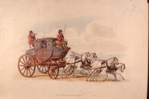 The London to Worcester Royal Mail Coach from Costume of Great Britain