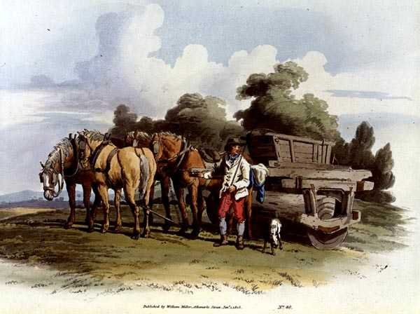 Grass Roller, from Costume of Great Britain, published by William Miller, 1805