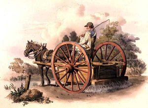 Watering Cart, from Costume of Great Britain, published by William Miller, 1805