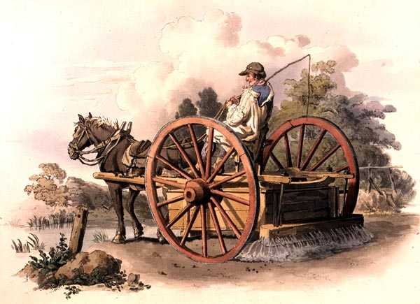 Watering Cart, from Costume of Great Britain, published by William Miller, 1805