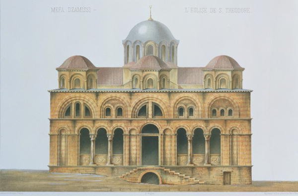 Facade of Mefa Dzamissi, the Church of St. Theodore, from Church Architecture of Constantinople, pub. by Lehmann and Wentzel of Vienna, c.1870-80