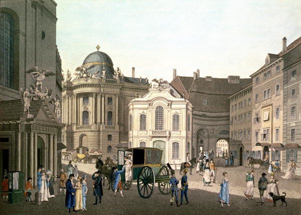 View of Michaelerplatz showing the Old Burgtheater