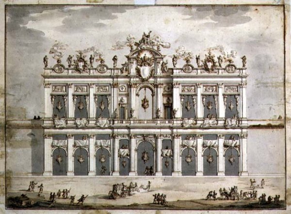Design of a facade, probably for the Festa della Chinea of 1766
