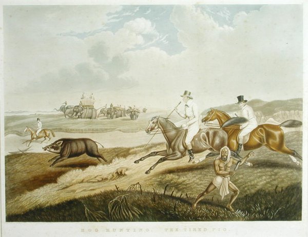 Hog Hunting The Tired Pig, engraved by S.W. Fores 1785-1825 c.1840