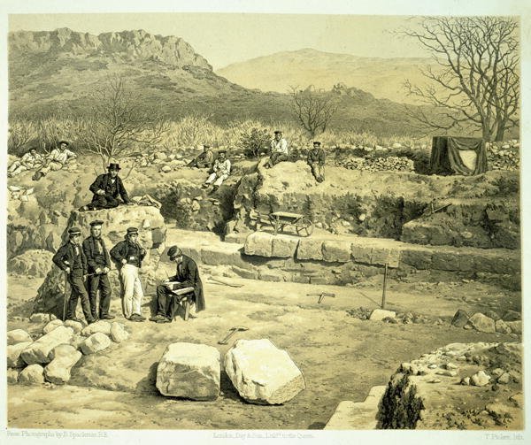 View of the Temple of Mars, from A History of Discoveries at Helicarnassus, Cnidus, and Branchidae', by Charles Thomas Newton 1816-94 published 1862