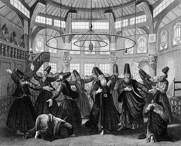 The Dance of the Dervishes, engraved by W. Forrest, from World Religion, published by A. Fullarton and Co.
