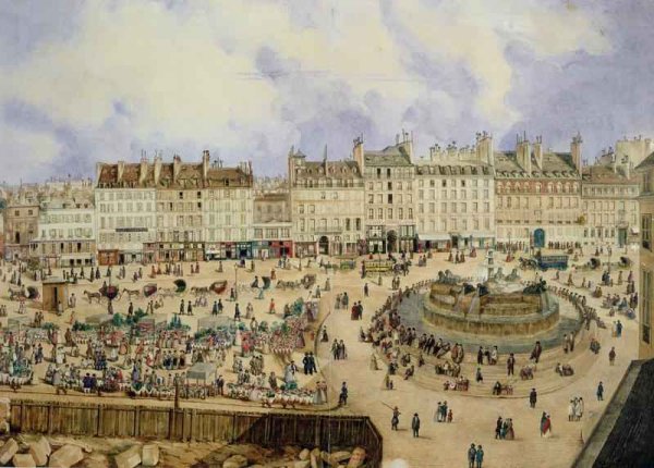 View of the Place de la Republique and the Fountain, 1848