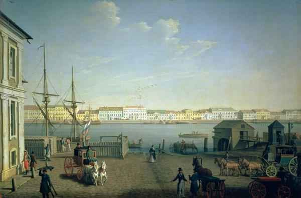 English Shore Street in St Petersburg, 1790s