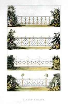 Garden Railing, from Ackermanns Repository of Arts, published 1823