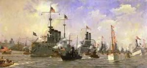 Naval Parade, held in honor of commander George Dewey 1837-1917 1898