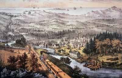 Railroad Through to the Pacific, published by Currier and Ives, 1870