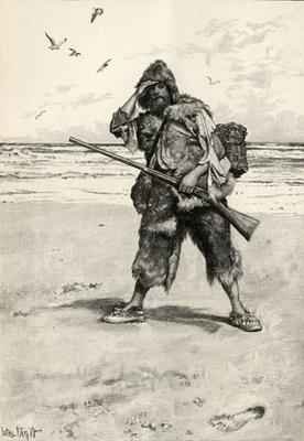 I Stood Like One Thunderstruck, illustration from Robinson Crusoe by Daniel Defoe 1660-1731 published by Cassell and Company, 1896