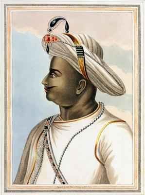 Tippoo Sultan 1749-99 plate from Picturesque Scenery in the Kingdom of Mysore 1805