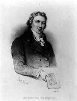 Portrait of Edward Jenner 1749-1823lithography by de Frey