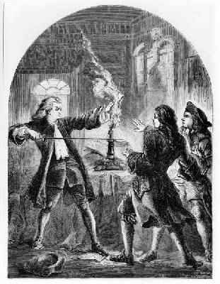 Kelly the Non Jurine Clergyman Destroying Treasonable Papers