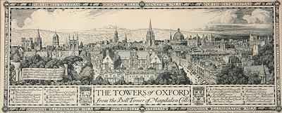 The Towers of Oxford from the Bell Tower of Magdalen 1908