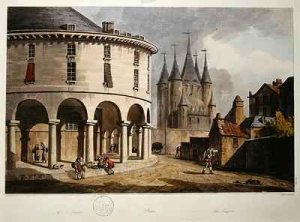 View of the Donjon and La Rotonde at the Temple Paris 1808