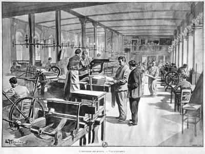 Printing the banknotes at the Paris Bank of France 1897