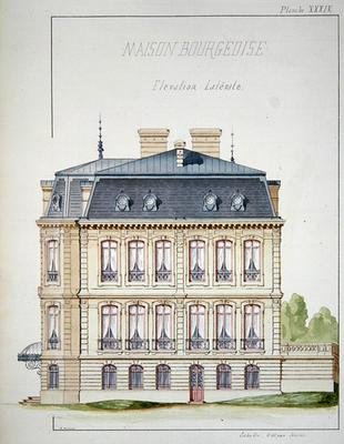 Side elevation of a house for the Bourgeoisie